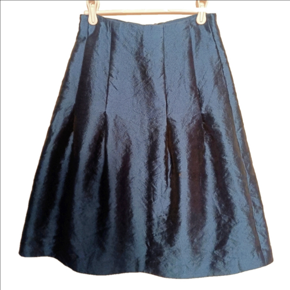 Mauve Skirt Women's Blue/Black Size 0/25 Extra Small Silk &‎ Wool Blend